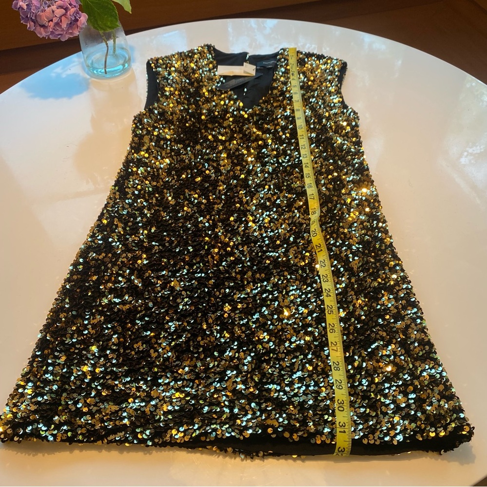 Banana Republic Gold Sparkling Sequence Dress - Picture 6 of 6